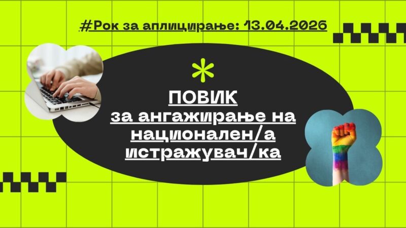 Повик за ангажирање на национален/а истражувач/ка